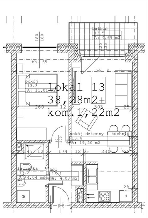 M3 39,50 m2 1,22m2 piersze piętro Radomsko Centrum