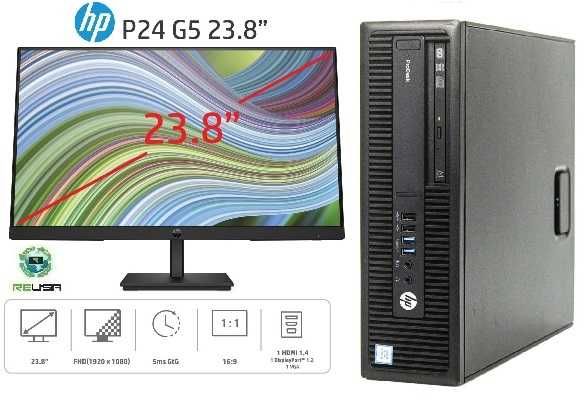 Novidade! HP800G2+LCD 24"-6ªG.I5 3.2Ghz|16G|SSD256+HDD500|WIFI|KIT|W11