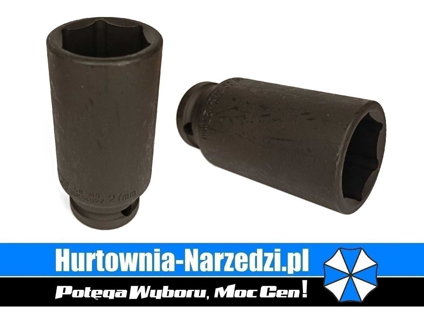 Nasadka 27 mm 1/2: udarowa Długa 6-kątna Cr-Mo HONITON H0527 27mm
