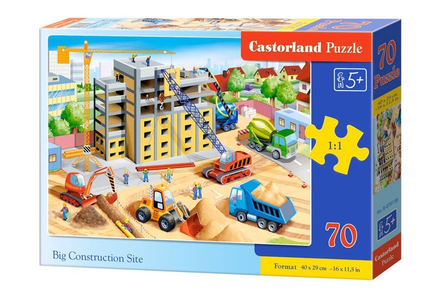 Puzzle dla dzieci bajkowe bajki  70 el. Big Construction Site