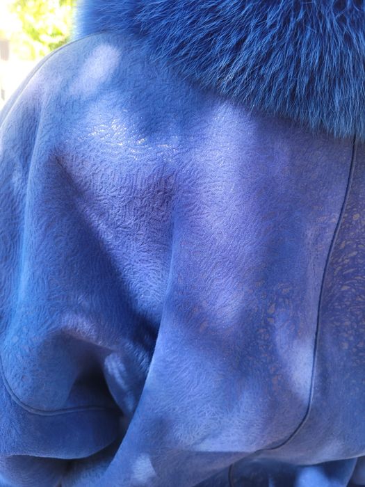 Дублянка, куртка, натуральне хутро песець