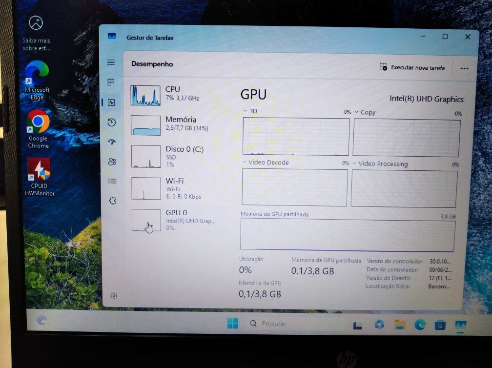 HP 240 G8 I3 10° Geração