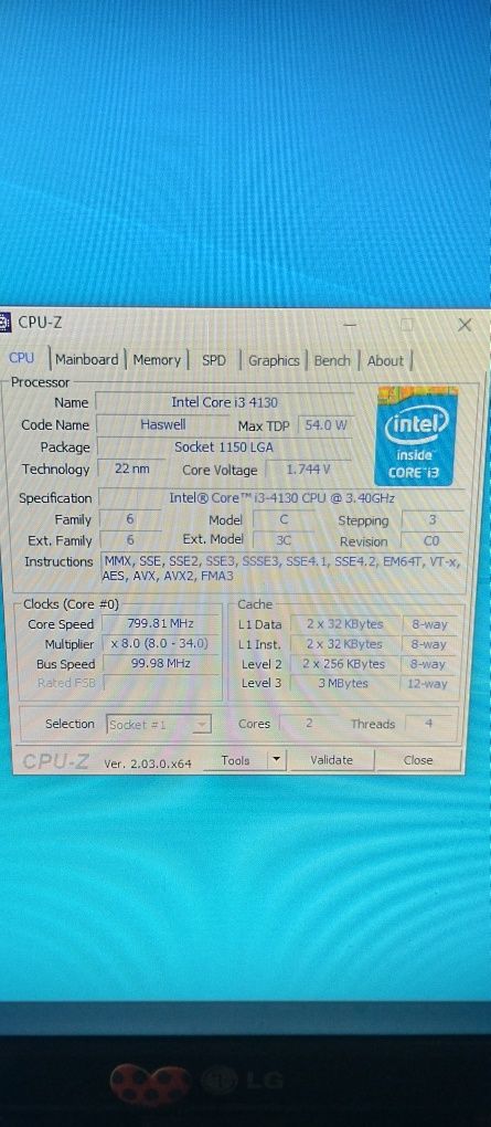 Процессор Intel core i3 4130