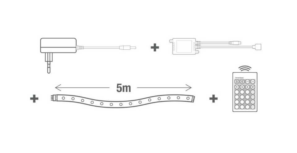 Taśma LEDY PREMIUM kolorowe RGB 5m + PILOT ! do pokoju salonu