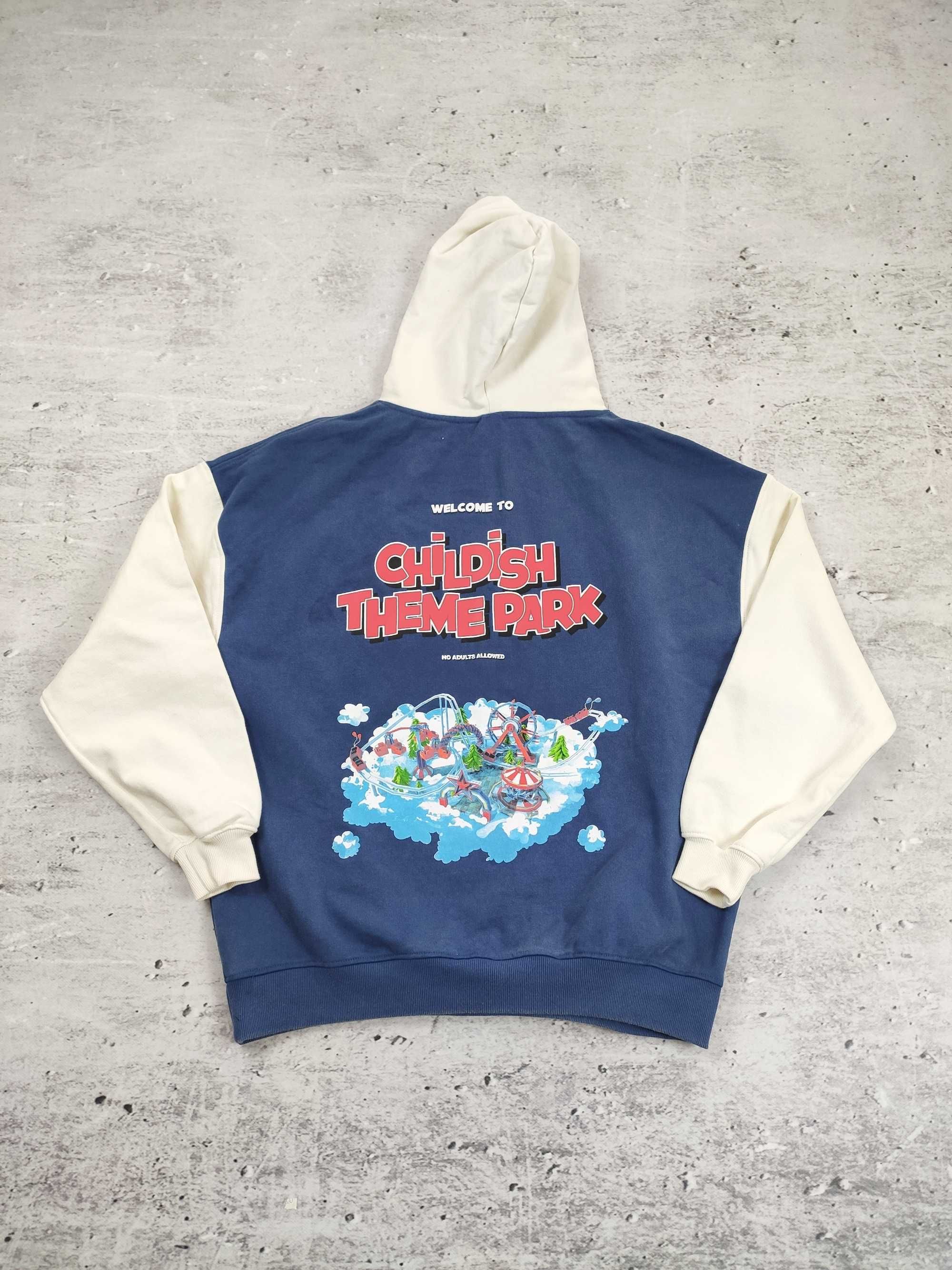 Vintage bluza Childish Theme Park boxy hoodie 90s r. L