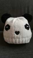 Panda, czapka zimowa, 100% akryl, stan idealny.
