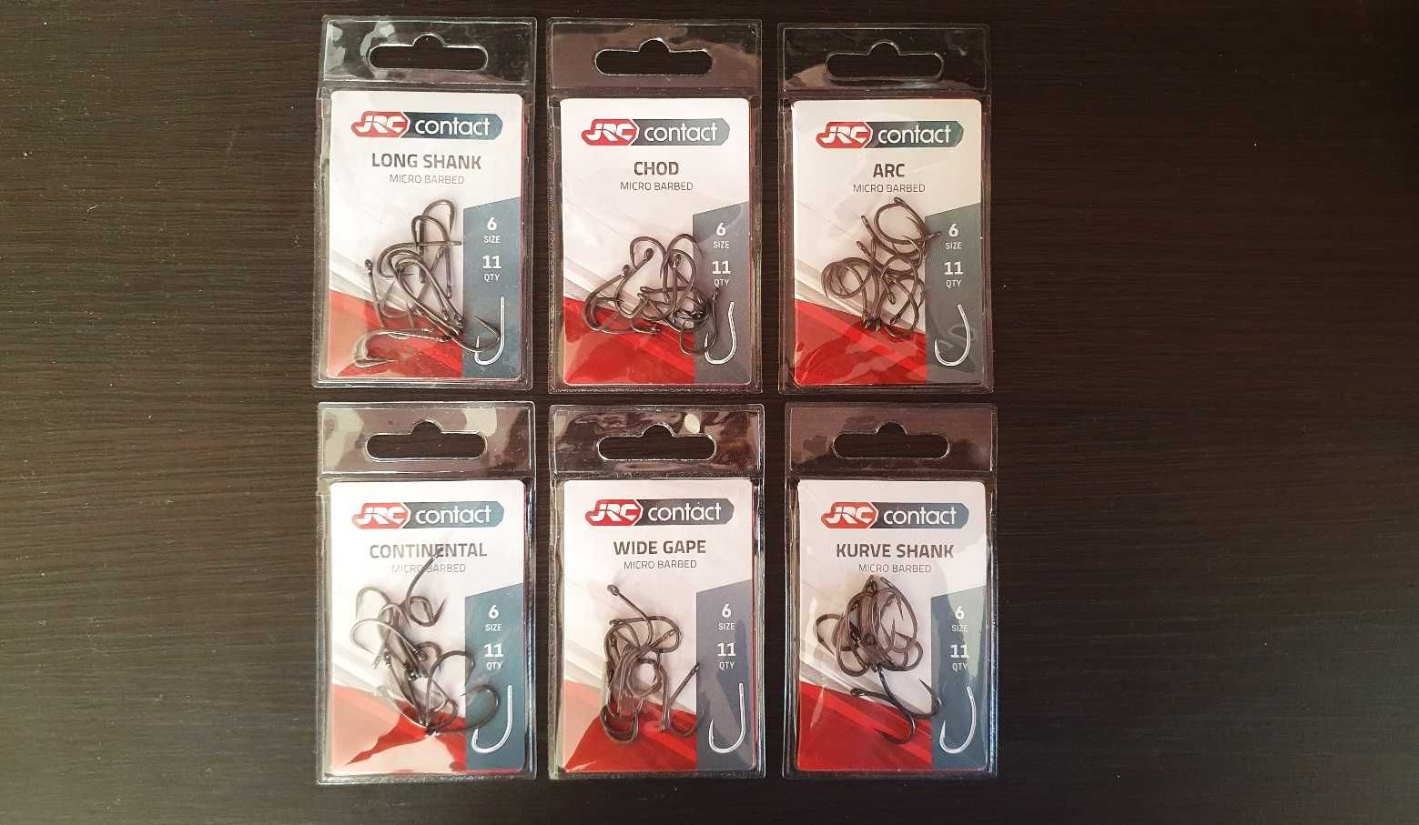 Haki karpiowe JRC Micro Barbed - 6 różnych opakowań - rozmiar 6