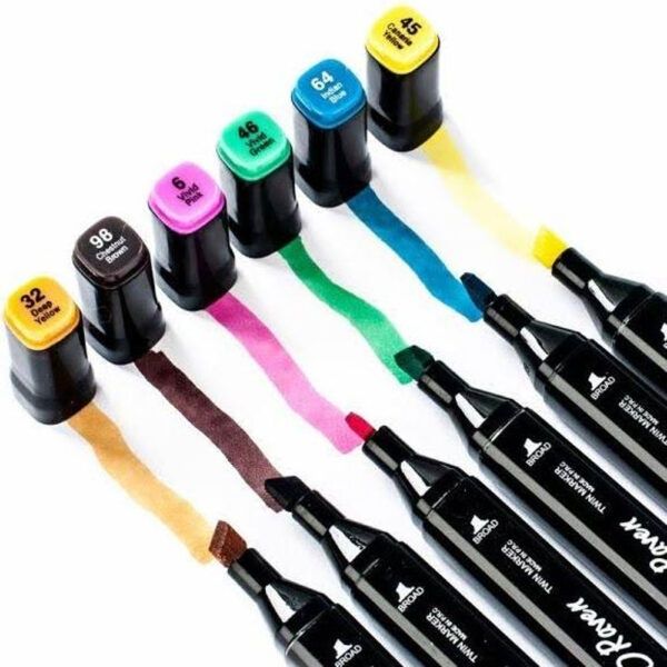 Набір маркерів для скетчинга 60шт. двосторонні маркери для малювання