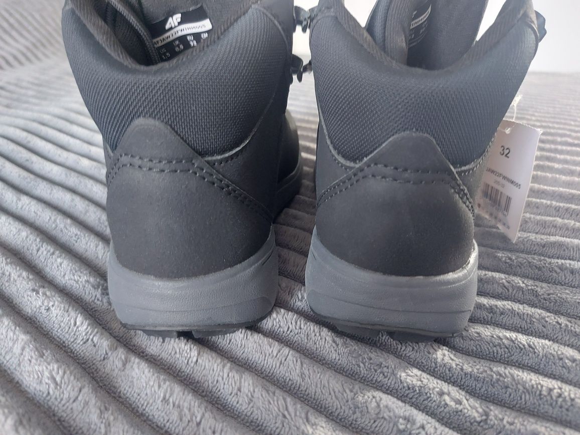 Nowe buty zimowe chłopięce, trzewiki, kozaki 4f rozmiar 32