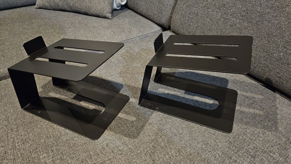 2x stojaki standy podstawki statywy aluminiowe pod głośniki kolumny