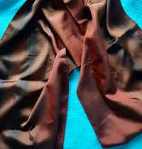 Шарф шелк 129 см двусторонний коричневый мужской