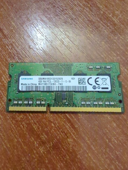 Оперативна пам’ять Samsung 4GB DDR3L 1600MHz (1Rx8 PC3L-12800S-11-11)