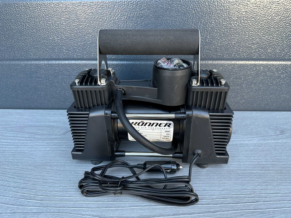 ‼️Двопоршневий компресор‼️ для автомобіля Könner 65 л/хв 10 Атмосфер