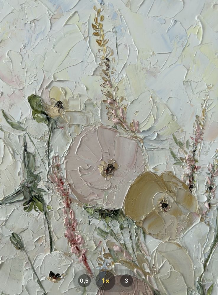 Картина, диптих «Абстрактні квіти» 50х35 2х