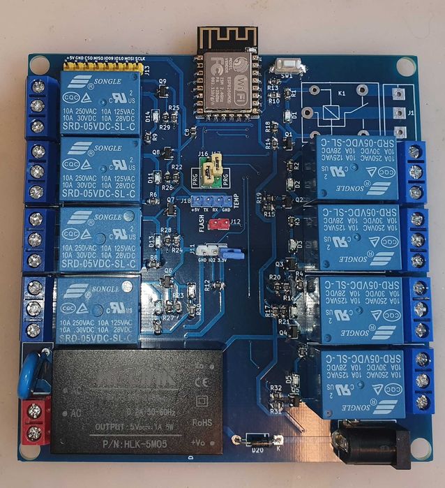 Sterownik 8CH działa z SUPLA, Tasmota lub HOMEKIT esp8266