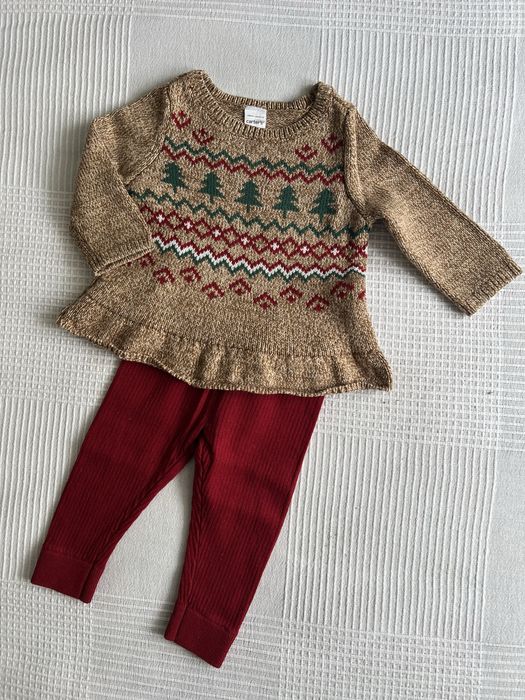 Komplet świąteczny choinkowy 6 m 100% bawełna Carter’s