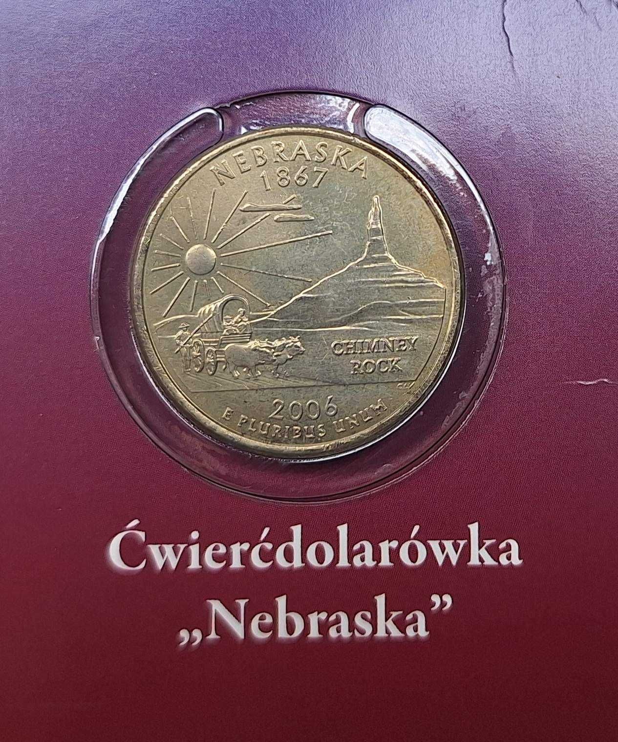 Zestaw USA 2006, 6 monet (1 x 1 dolar + 5 x 1/4 dolara), piękny stan