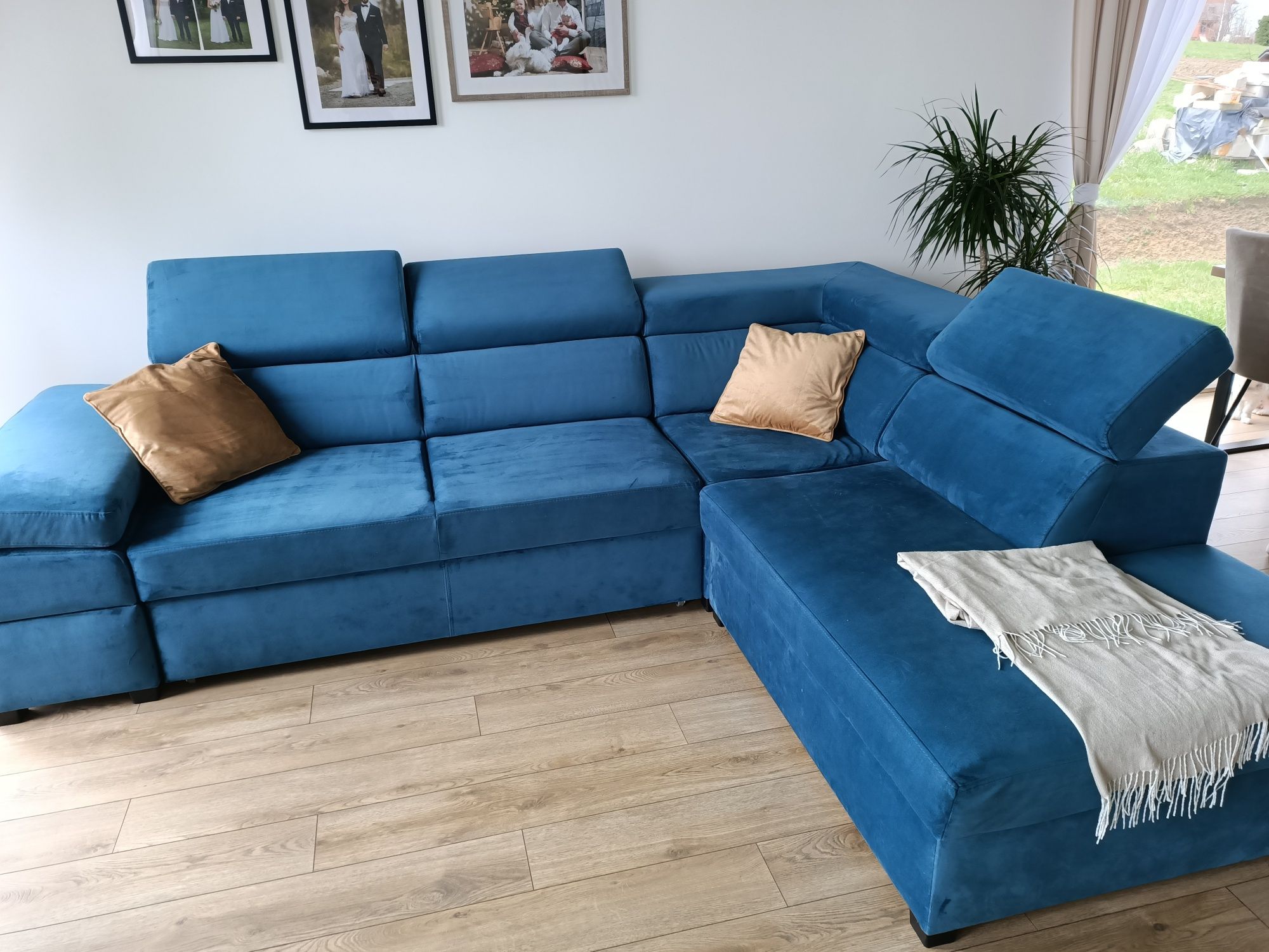 Sofa narożnik turkus