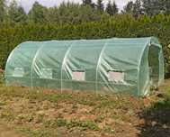 Tunel Ogrodowy Foliowy Szklarnia 25mm [FOLIA + STELAŻ]  (18m²) 6x3x2 m