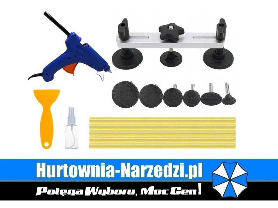 Zestaw do usuwania wgnieceń wgniotek karoserii z pistoletem