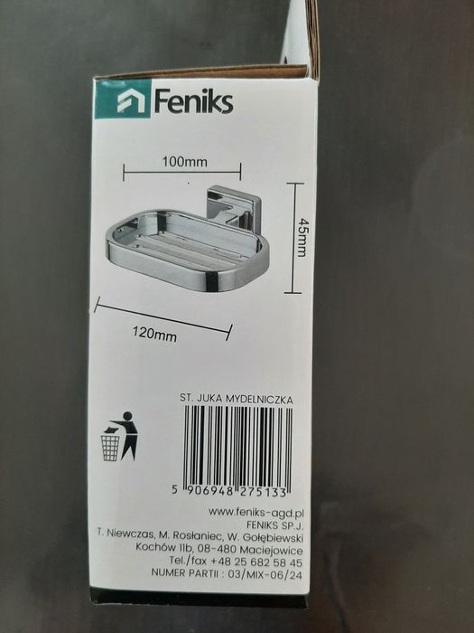 Mydelniczka ażurowa samoprzylepna srebrna