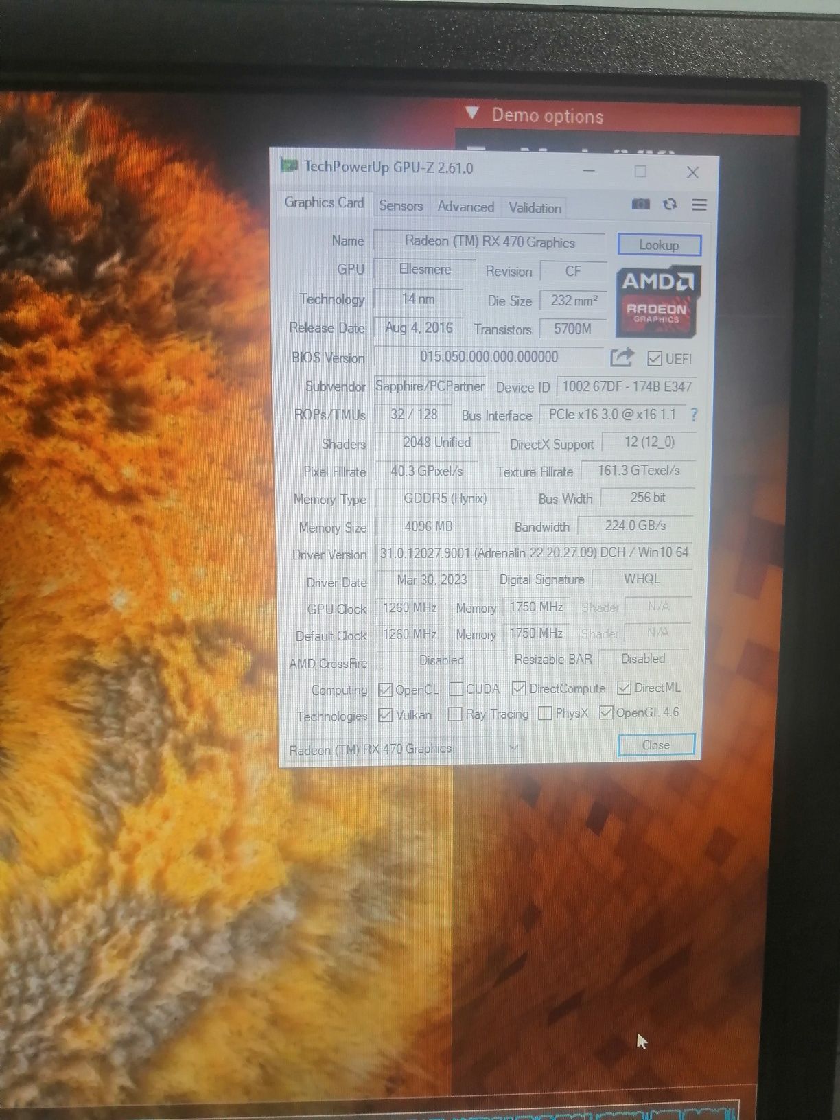 AMD Sapphire nitro+ RX470 4 gb