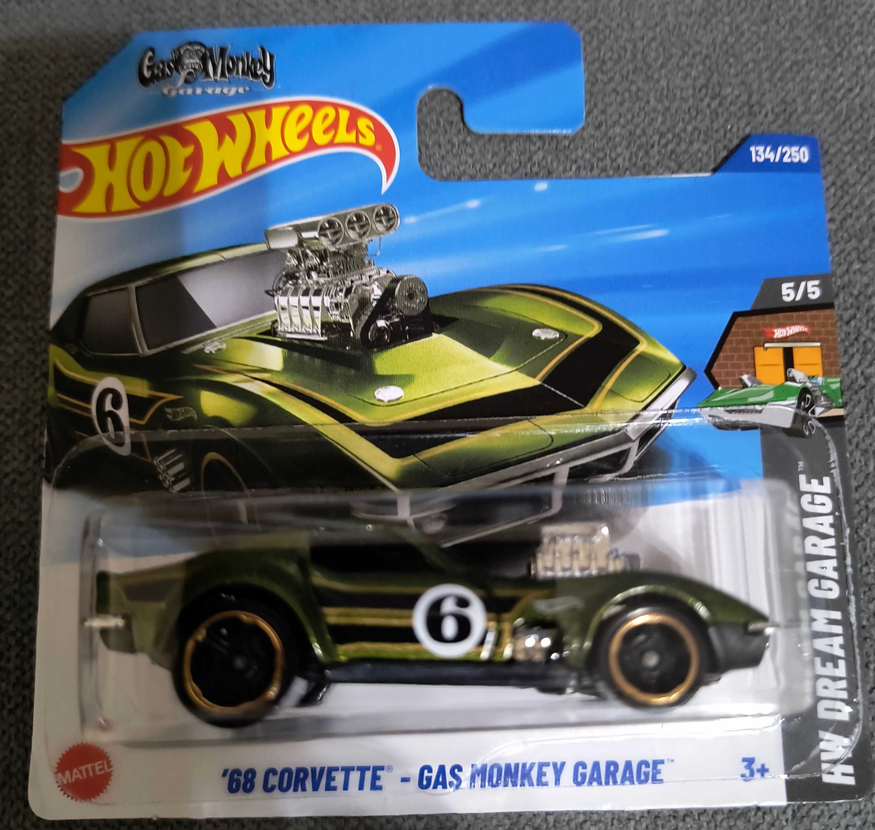 hot wheels 68 corvette- gas monkey garage