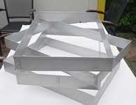 Rant prostokątny aluminiowy 59x39 cm H 5 cm