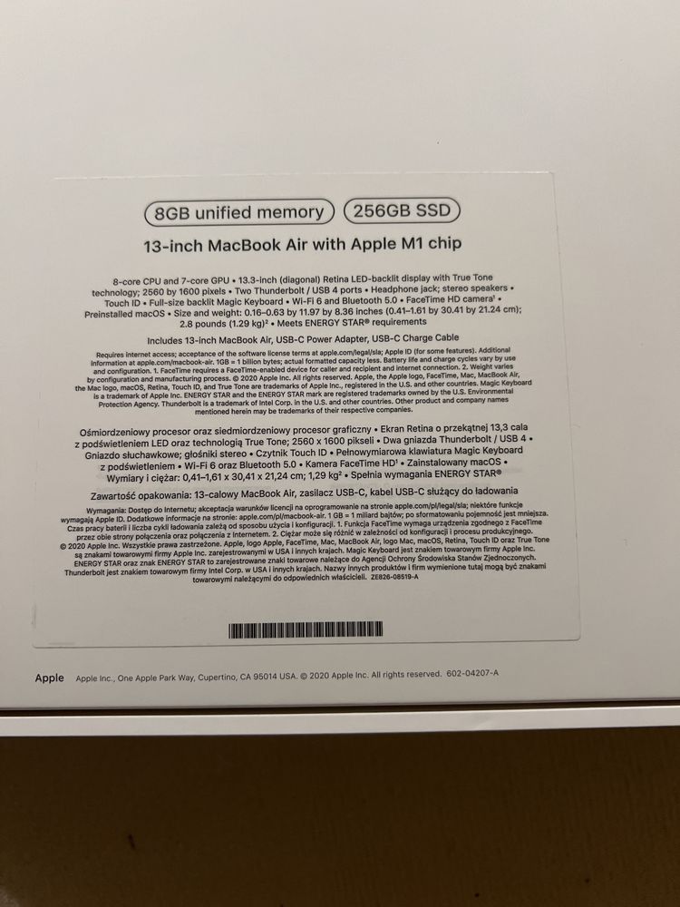 Macbook apple a2337 stan idealny