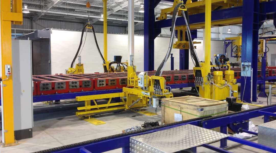 węzeł betoniarski, podkłady kolejowe sprężone, prefabrykacja betonu