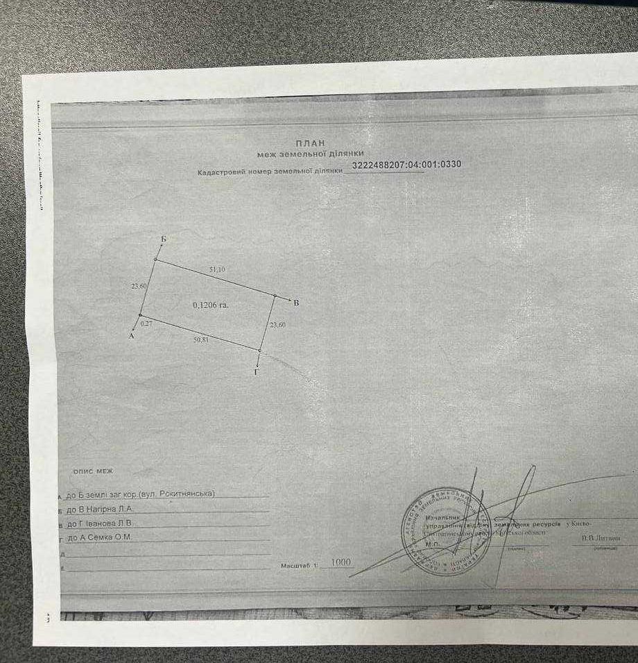 Продаж ділянки 12 соток під житлове будівництво с.  Мрія