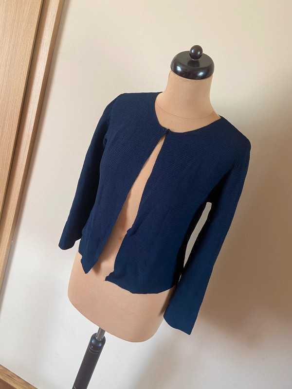 M l taranko  sweter kardigan prazkowany bolero tekstura 38 40 basic