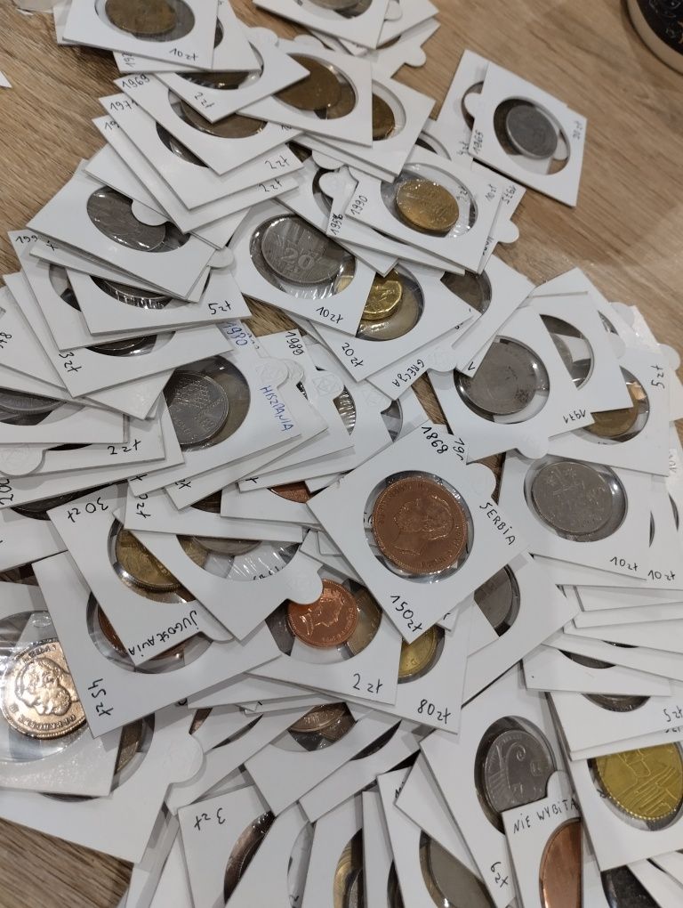 Stare monety w holderach 20szt