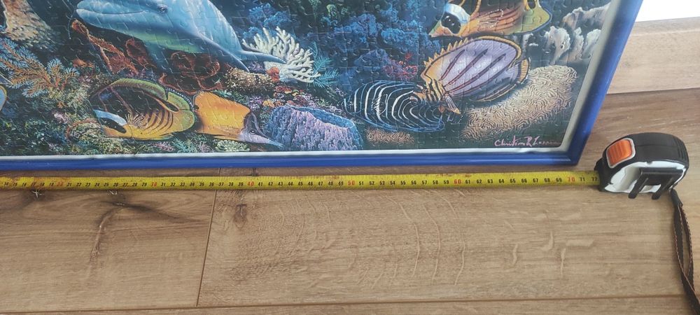 Puzzle w ramce ze szkła, bardzo grubego
