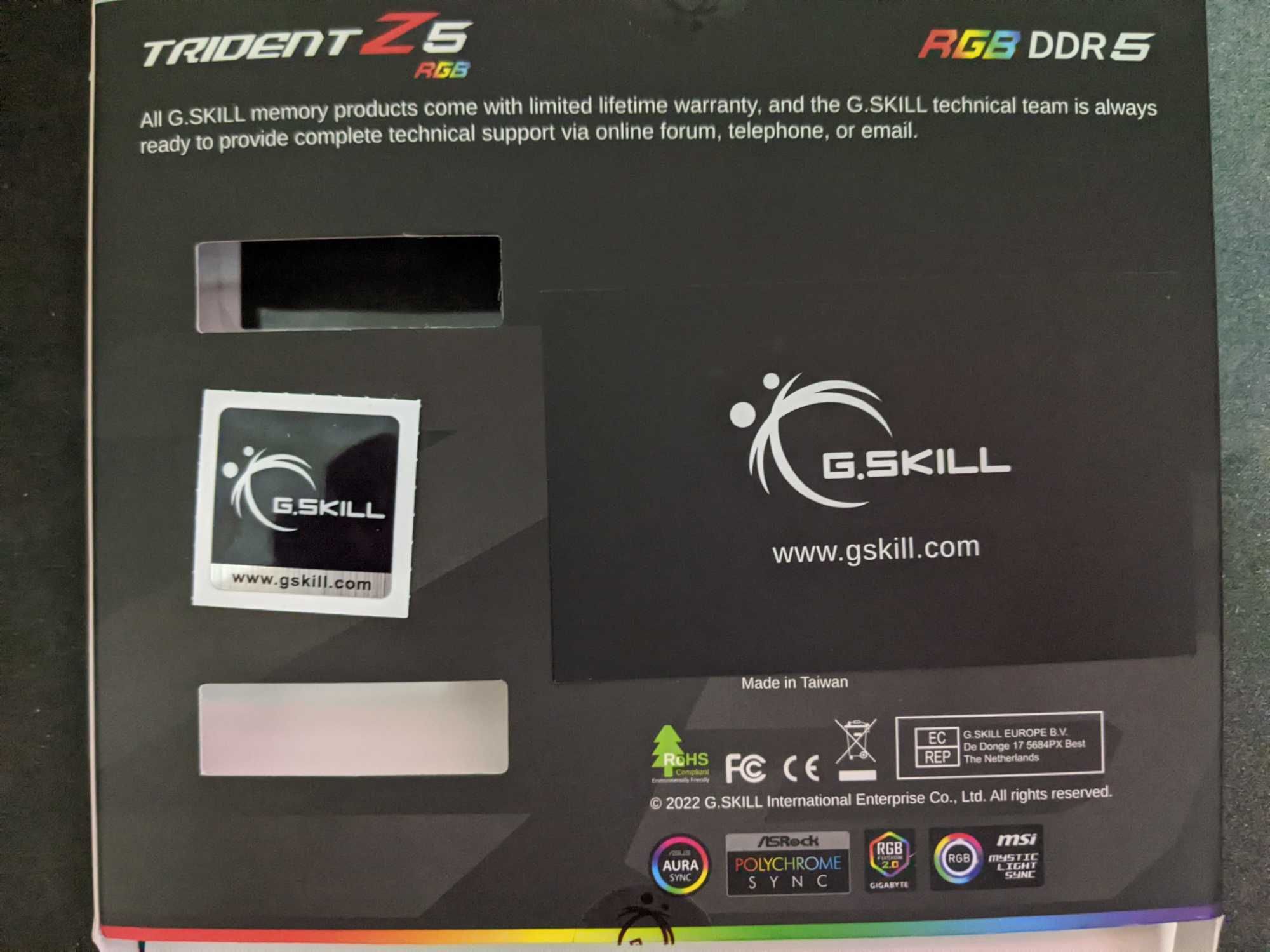 DDR5 32GB CL30 G.Skill BLACK