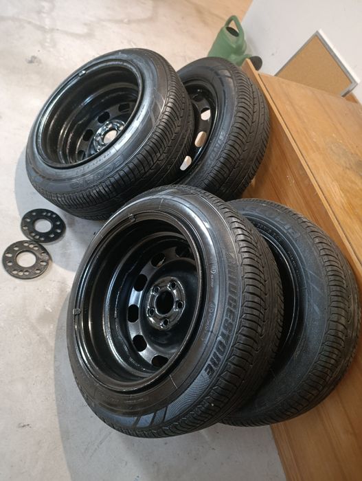 Felgi rant + opony + dystanse 5x100 SZEROKA STAL / POSZERZANE komplet