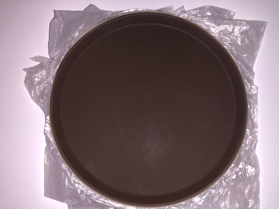 Bandeja anti deslizante redonda Ø 40 cm castanho