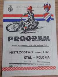 Program żużlowy 1978 Polonia Bydgoszcz-Stal Gorzów