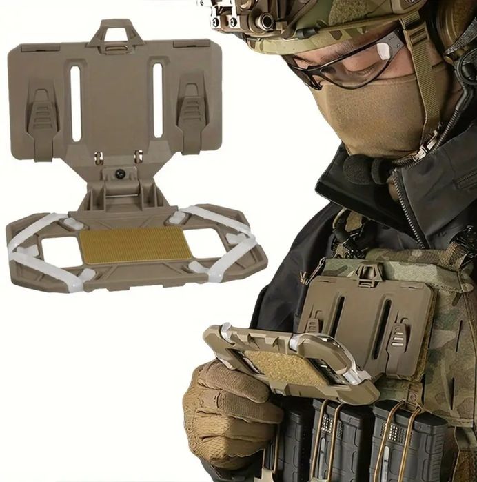 Тримач тактичний на плитоноску для телефону олива та койот