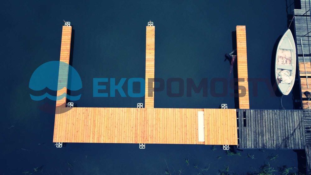 Pomost Pływający, Marina, Przystań z modrzewiem europejskim 40mkw