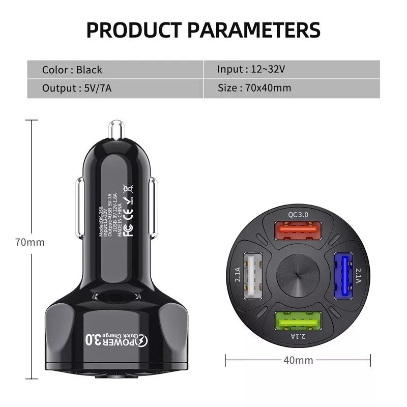 USB автомобільне зарядне в прикурювач