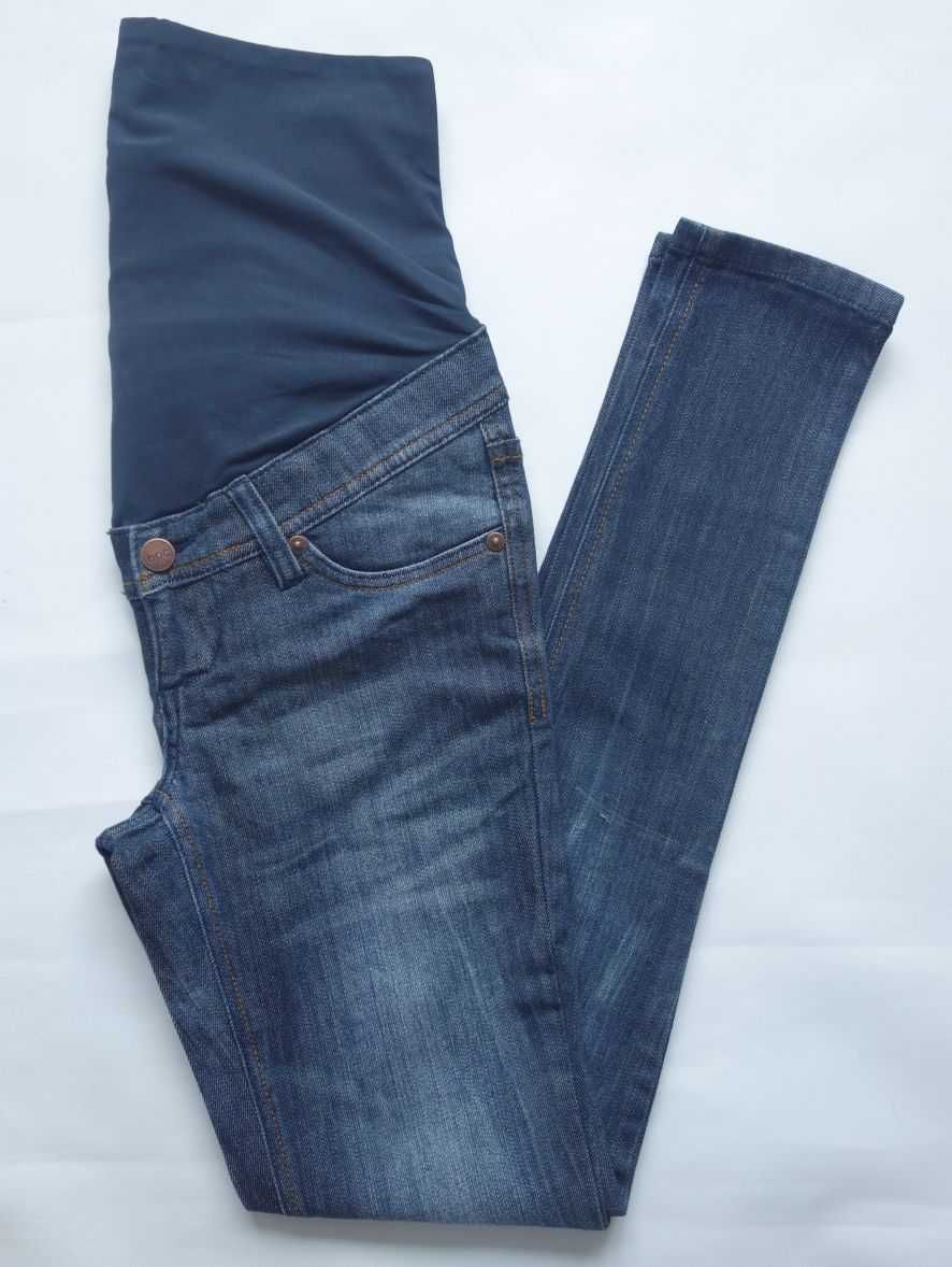 jeansy ciążowe 34/XS spodnie skinny rurki na ciążę