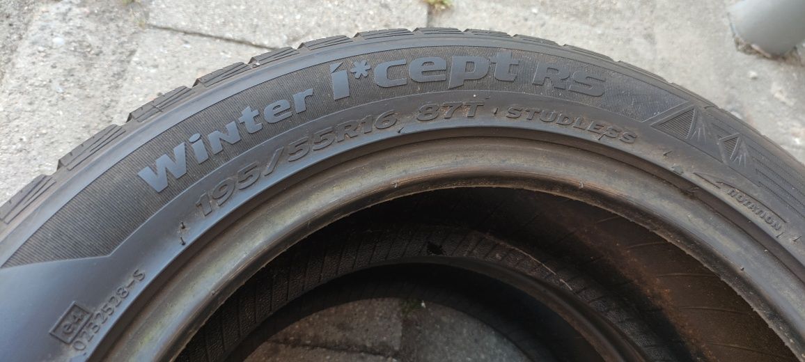 Opony zimowe z 2014r 5mm 195/55/16 Hankook N wysyłka+