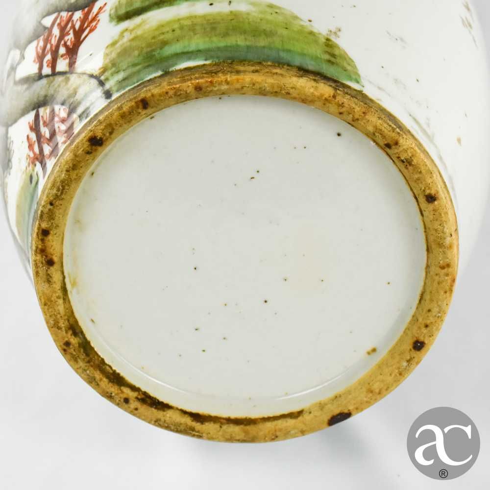 Jarrão em Porcelana da China com carateres chineses, dinastia Qing
