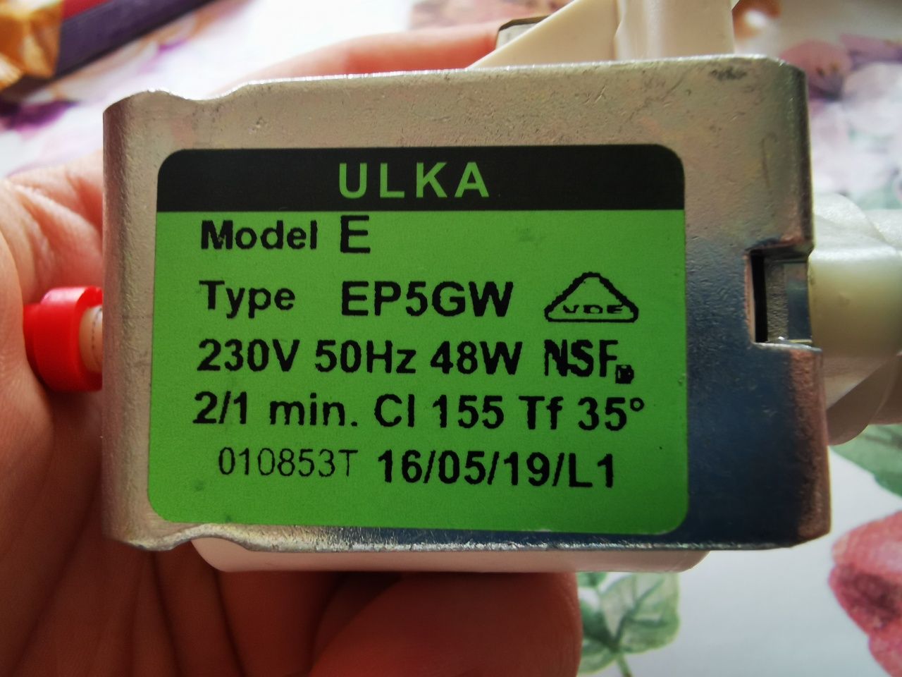 Помпа для кавомашин Siemens серії EQ. 3 ULKA EP5GW