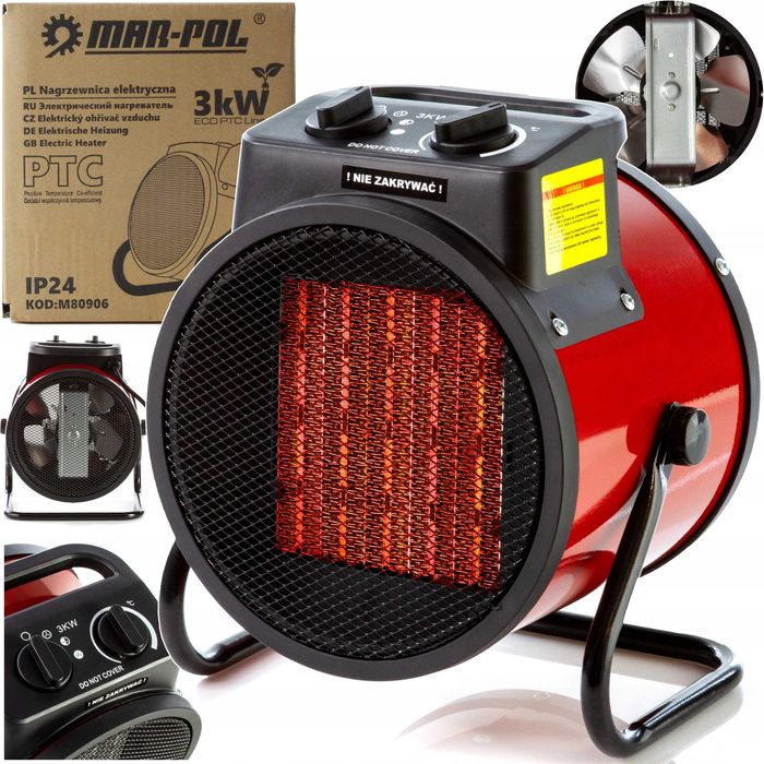 Nagrzewnica elektryczna dmuchawa farelka piecyk grzejnik 3kw 3000W