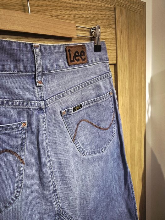 Modna oryginalna spodnica damska jensowa z wysokim stanem roz M Lee