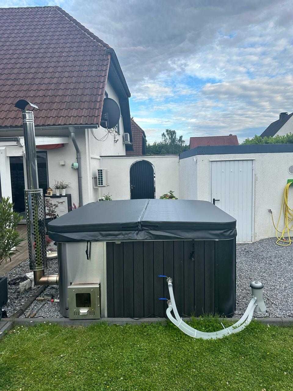 BALIA KWADRAT LUX - z piecem wewnętrznym -hot tub, spa, jacuzzi