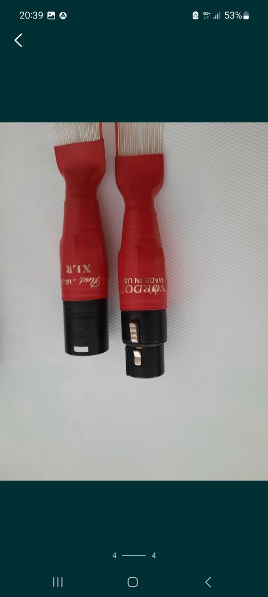 Nordost Red Dawn XLR par de cabos de interligação