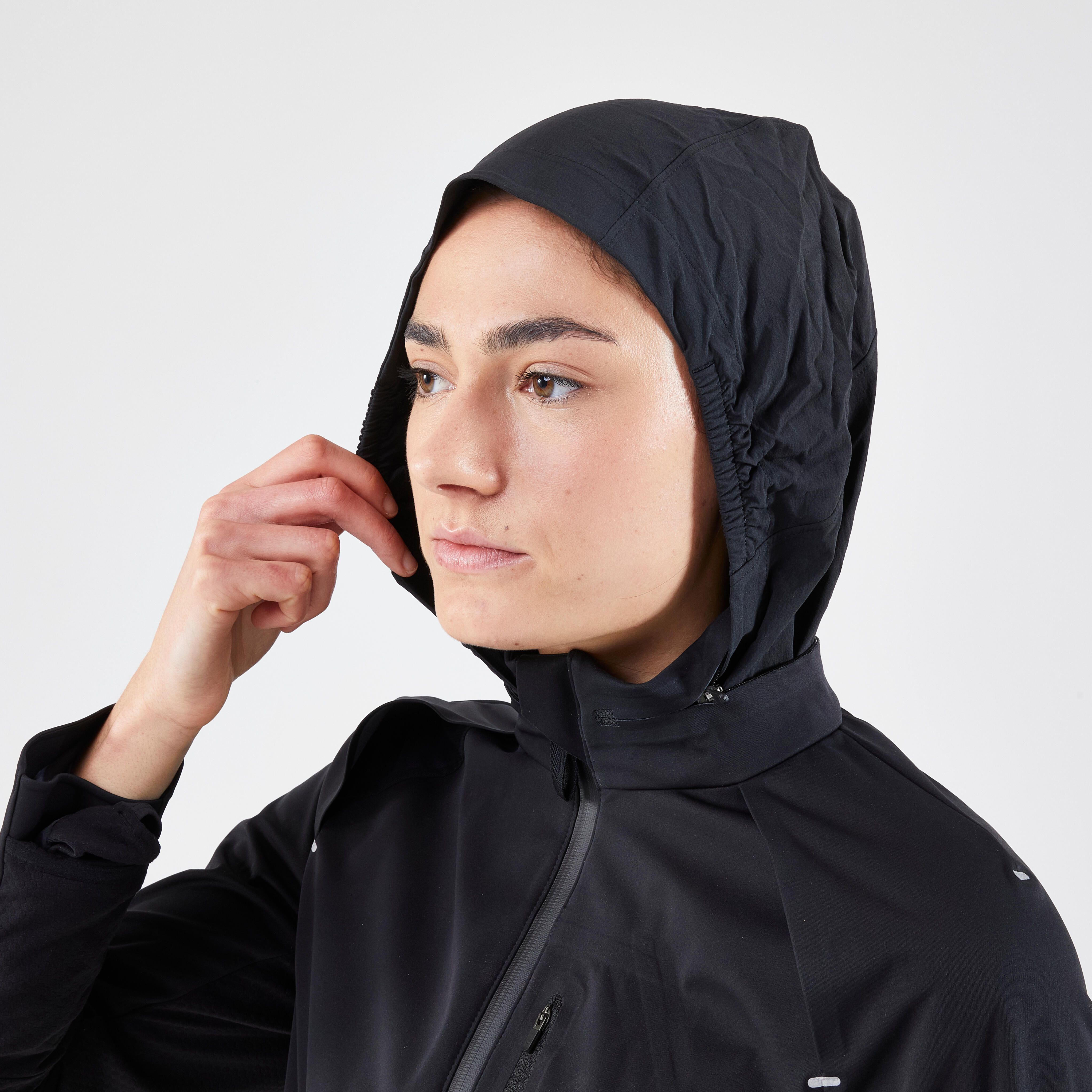 Casaco Quente de Corrida Mulher RUN 900 Warm Regul Preto